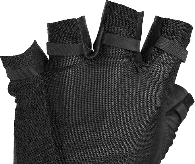 Superset Leather Workout Gloves for Weight-Lifting (Padded) Perfect for Gym Training (Breathable) Black, Size : 10 Mens L