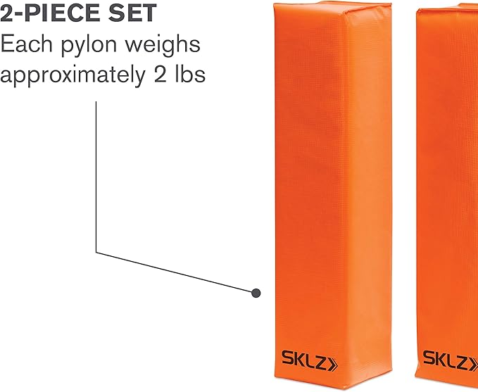 SKLZ Football End Zone Pylons (1 Pair),Orange