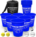 BucketBall | Team Color Edition | Combo Pack (Navy Blue/Navy Blue): Original Yard Pong Game: Best Camping, Beach, Lawn, Outdoor, Family, Adult, Tailgate, Jumbo, Giant Game