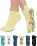 6 Pairs Grip Pilates Socks for Women, Non-slip Yoga Athletic Socks for Barre Ballet Barefoot Workout Hospital