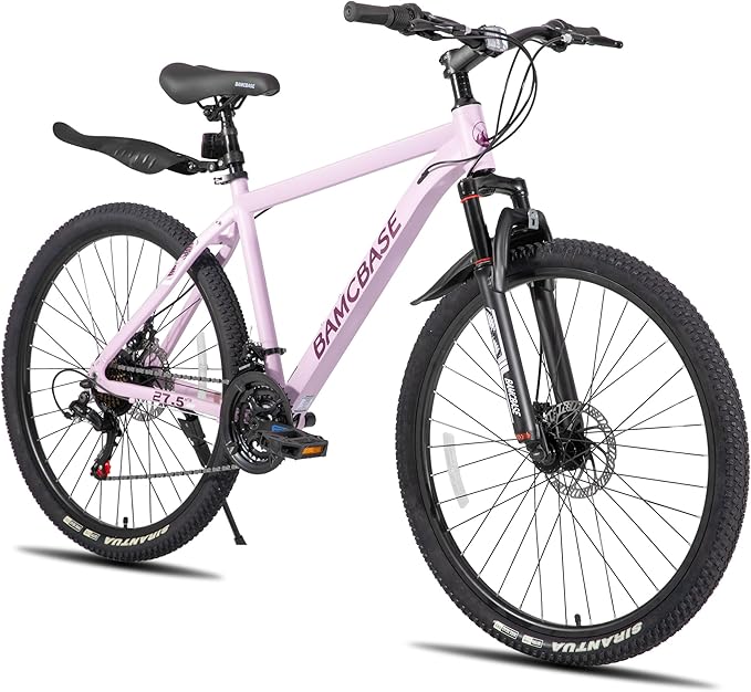 HILAND 26 27.5 Inch Mountain Bike, Mens and Womens Aluminum Frame MTB with 21 Speeds, Dis Brake, Hardtail Bicycle for Adults