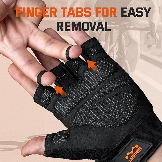 Lusper Workout Gloves for Men and Women, Full Palm Protection Weight Lifting Gym Gloves for Training, Cycling, Fitness, Exercise Hanging, and Pull Ups