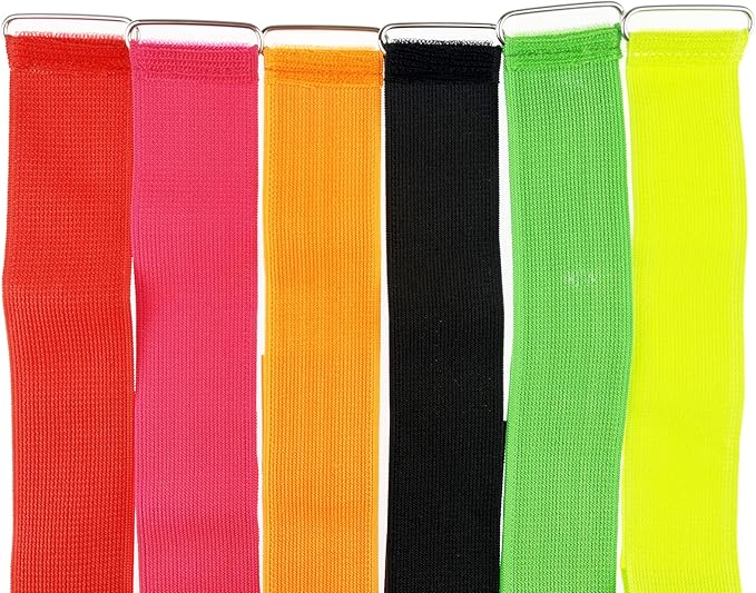 24 Pack 3 Legged Race Bands Colorful Firm Elastic Tie Rope for Outdoor Fun (24)