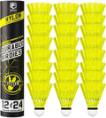 Badminton Birdies - Nylon Bedminton Shuttlecocks for Softball/Baseball Batting Training - Highly Stable & Durable Shuttle Balls for Indoor and Outdoor Matches