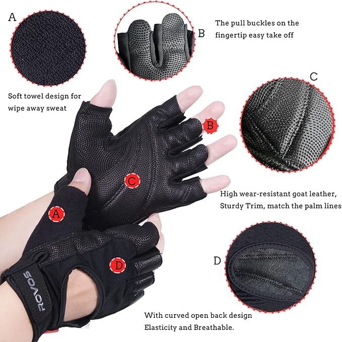 Workout Gloves for Men Ventilated Leather Weightlifting Gloves, Double-Layer Anti-Slip Palm with Foam Padding for Superior Grip and Hand ProtectionSize : X-Large