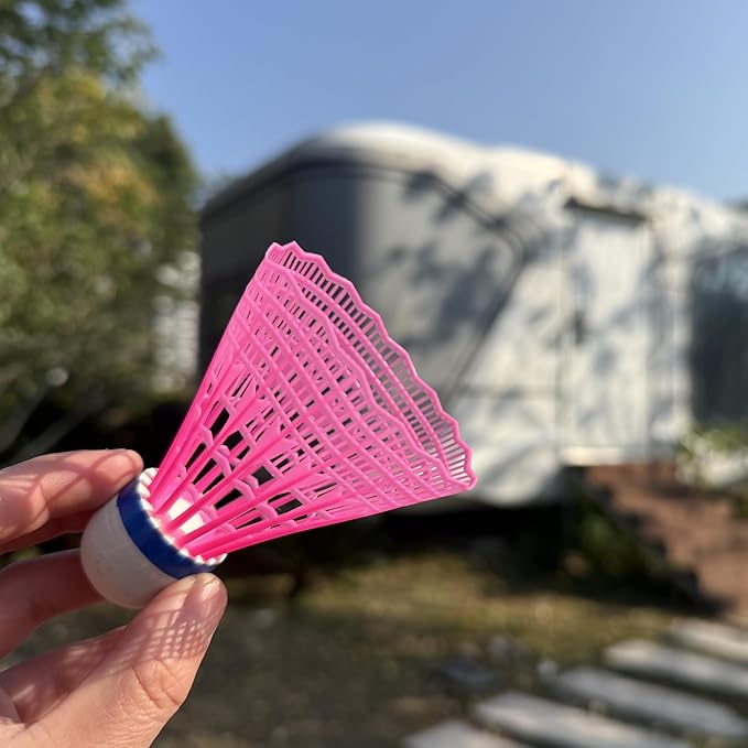 12 Packs Nylon Badminton Shuttlecocks Birdies Nylon Feather Shuttlecocks Badminton Birdies Great Stability ＆ Durability Indoor Outdoor Sports Hight Speed Training