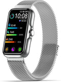 Health Fitness Tracker, Smart Watch with 24/7 Heart Rate and Blood Oxygen Monitor, Sleep Tracker with IP68 Waterproof, Activity Tracker Pedometer Step Counter for Women Men (Silver)