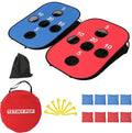 Pop up Cornhole Sets for Backyard Portable Collapsible Cornhole Game with 8 Bean Bags Lightweight Carrybag and 8 Stakes Easy go Anywhere for Travel and Family Game