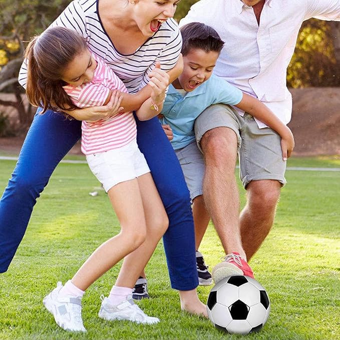 6-Pack Christian Charity Donation Soccer Balls with Pump, Sizes 5/4/3, Deflated Bulk Set for Samaritan's Purse Operation Christmas