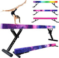 Adjustable Balance Beam Gymnastics Beam 8 FT Adjustable Height Beams for Kids, High and Low Floor Beams,Gymnastics Equipment for Kids Adults Training at Home and Gym Center