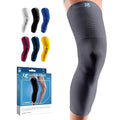 LP SUPPORT 667 Compression Sleeve Leg Full Length for Sports, Cycling, Running, Basketball, for Men Women (Gray, L, 1pcs)