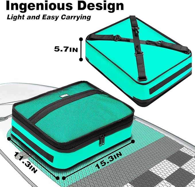 Paddle Board Cooler Bag, Waterproof Surf Sup Deck Cooler Bag Insulated Leakproof 10 Cans, Sup Paddle Board Accessories Bag for Stand Up Paddleboard and Kayak