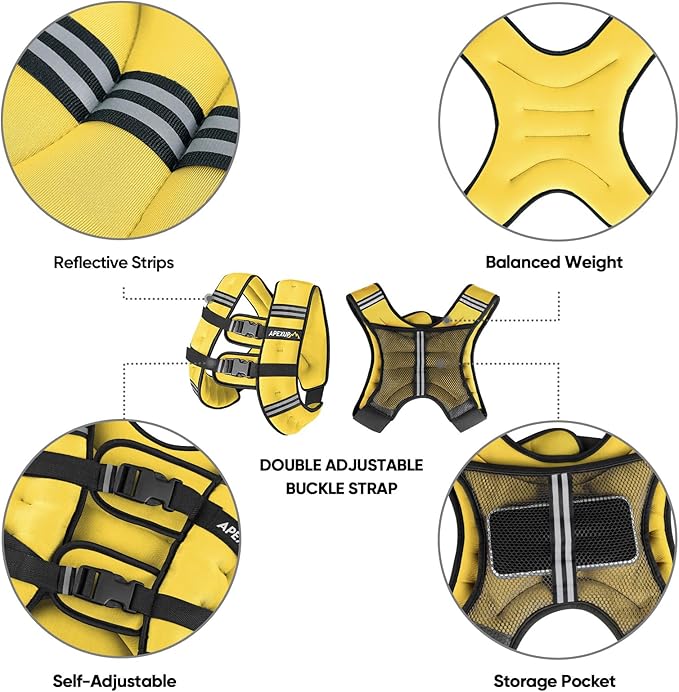 APEXUP Weighted Vest Men Women, Weight Vest for Women Workout Equipment for Strength Training Running