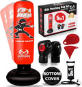 Marwan Sports 5-in-1 Inflatable Punching Bag for Kids – 63" Karate Toy Set with Boxing Gloves, Durable Fast Rebound, Active Play, Stress Relief Christmas/Birthday Gift for Boys & Girls Ages 4-12