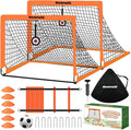 Soccer Goal, Kids Soccer Goals for Backyard Set of 2, 4x3ft Portable Soccer Goal Pop Up Soccer Net, Kids Soccer Net Training Equipment with Soccer Ball, Ladder, Cones, Targets