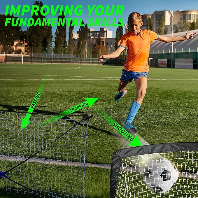 Soccer Gift Set, Backyard Soccer Goal Rebouder Net for Age 3 4 5 6 7 8 9 10 11 12 13 14 Year Old Kids Children & Teens