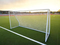 PASS Premier® 12 X 6 Ft. Youth Size Steel Soccer Goal. 2" Diameter Strongest Steel Frame w/Durable 4mm Net, Ground Stakes, Elastic Clasp & Re-Usable Ties. 12x6 Ft. Practice Aid.
