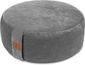 Round Velvet Meditation Pillow D=13"/16" H=5.5" Yoga Bolster Floor Pouf Zafu Buckwheat Meditation Cushion for Sitting on Floor,Removable Organic Cotton Cover Kneeling Pillow