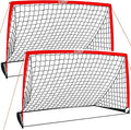 2 of 5×3 6x4 9x5 FT Portable Kids Soccer Goals Set, Foldable Soccer Practice Nets for Backyard with Carrying Bag for Toddler Youth Pop Up Soccer Training Equipment Indoor Outdoor Sports Game Gift