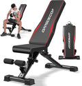 OPPSDECOR Adjustable Weight Bench, 900LBS Easy Assembly Fast Folding Workout Bench, Space Saving Weight Benches Incline Decline Flat Utility Bench Press Bench for Home Gym Strength Training