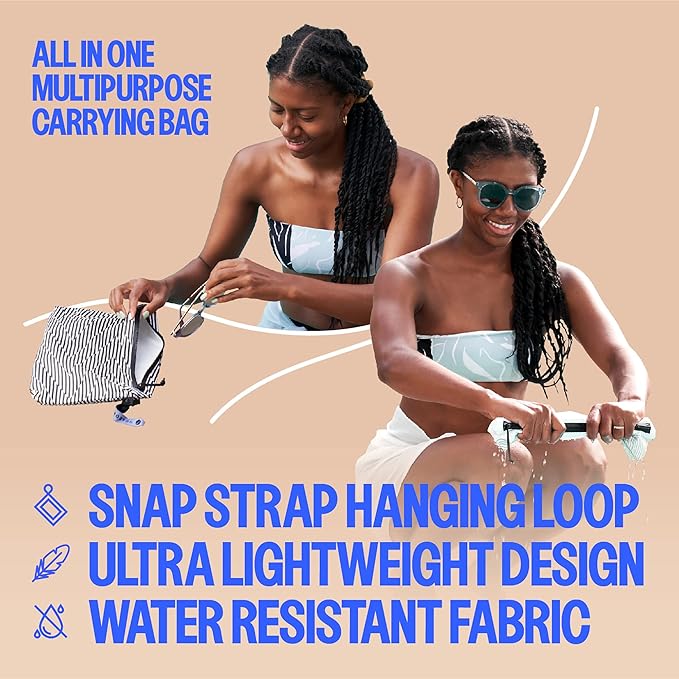 Acteon Wet Dry Travel Bag, Splash Water Resistant & Heavy Duty Zipper Reusable Bags, Small Pocket-Friendly Pouch for Cloth Baby Diaper, Dirty Laundry Clothes, Swimsuit, Toiletries, Beach, Pool & Gym