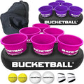 BucketBall | Team Color Edition | Party Pack (Pink/Purple): Original Yard Pong Game: Best Camping, Beach, Lawn, Outdoor, Family, Adult, Tailgate, Jumbo, Giant Game