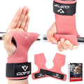 Weight Lifting Wrist Strap, Double Layer Leather Wrist Strap for Deadlift and Powerlifting, Adjustable Neoprene Padded Gym Workout Lifting Hooks (Pair)
