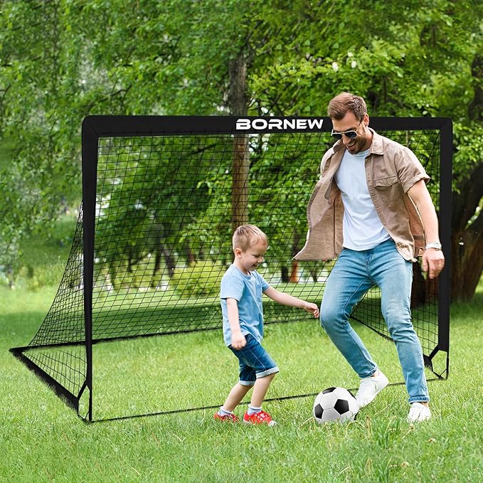 Kids Soccer Goal for Backyard Set - 2 Set of 6X4 / 4X3 ft Toddler Soccer Nets Training Equipment, Soccer Ball, Pop Up Portable Soccer Set for Kids and Youth Games and Training Goals Ages 3-16 Gift