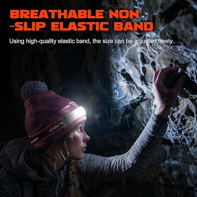 Rechargeable Headlamp,4 Packs 230°Wide-Angle 1000 Lumens Headlamp Flashlight with Red Taillight 3 Light Modes Lightweight LED Head Lamp Adjustable Waterproof Head Light for Running Cycling