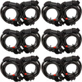 SEPOX® 12Pcs Pack 6FT Extra Long Cable Combination Bike Locks, 5 Digits Retractable Security Lock, 12mm Heavy Duty Anti Theft Anti Rust Cable for Bicycle, Scooter, Gate,Outdoor Equipment, Weatherproof