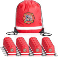 Xinnun 20 Pcs Firefighter Drawstring Backpack, 13.39 x 16.54 Inch Firefighter Bag Fire Truck Party Favors Birthday Supplies