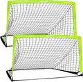 2 of 5×3 6x4 9x5 FT Portable Kids Soccer Goals Set, Foldable Soccer Practice Nets for Backyard with Carrying Bag for Toddler Youth Pop Up Soccer Training Equipment Indoor Outdoor Sports Game Gift