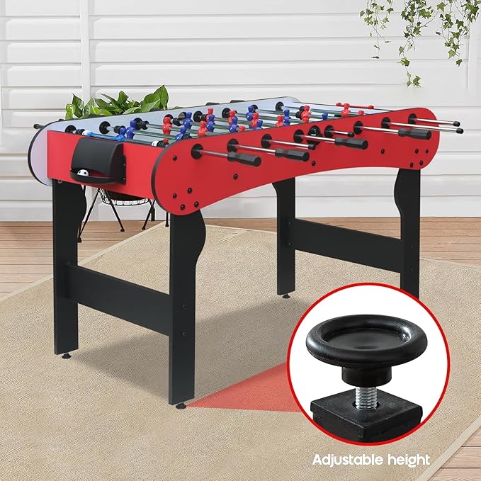5ft Foosball Table，Mini Competition Soccer Table Game with All Accessories, Leg Levelers and Heavy-Duty Legs. Perfect for Home, Game Rooms, and Parties