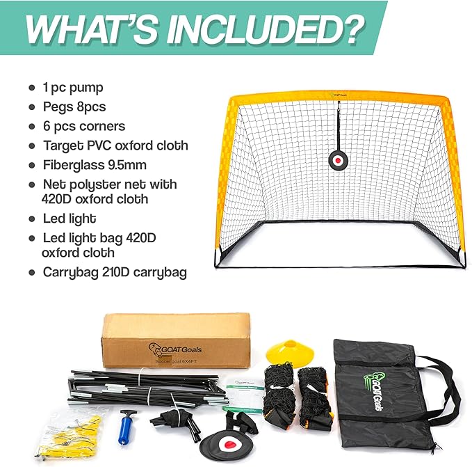 Premium Backyard Soccer Goal Set – Includes Portable Pop-Up Goals, Heavy-Duty Nets, Training Balls, and Full Equipment for Kids and Toddlers – Ideal for Outdoor Play & Skill Development