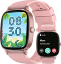 Smart Watches for Women (Answer/Make Calls), 1.85" HD Screen IP68 Waterproof, Fitness Tracker for iPhone Android Phones, Heart Rate Sleep SpO2(Blood Oxgen) Monitor 100+ Sports, 2 Straps