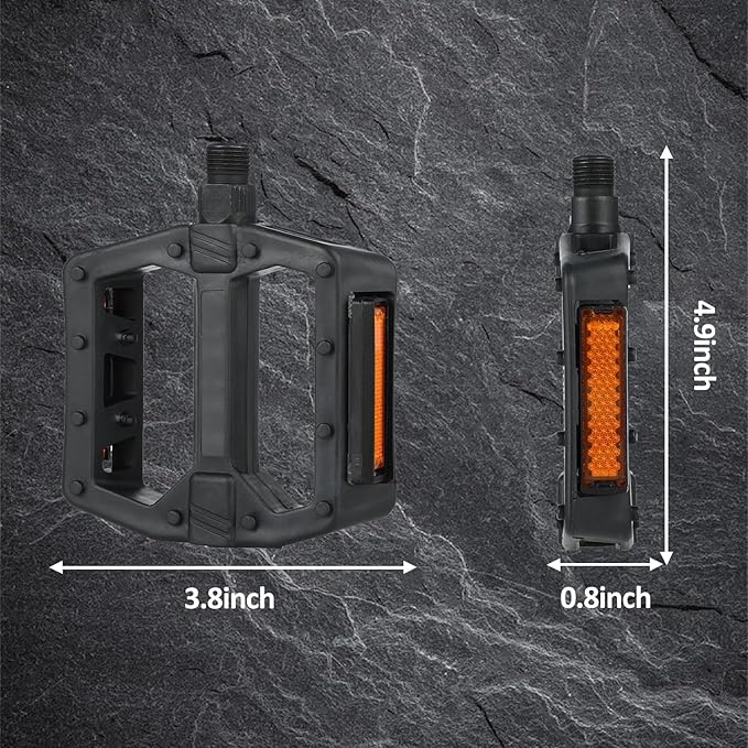 Bike Pedals 9/16" Lightweight Non-Slip Bicycle Platform Pedals - Fits Most Adult Bikes & Mountain Bikes &MTB, Durable and Slip-Resistant Design