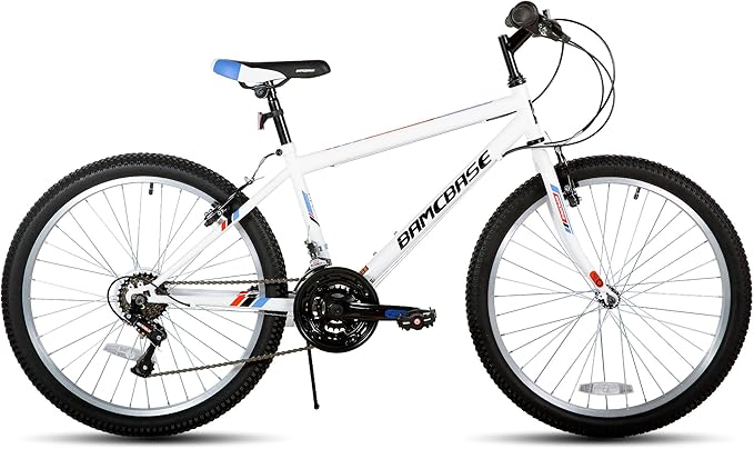 HILAND 24 26 inch Mountain Bike for Men Women, 18 Speeds High-Carbon Steel Frame, Sport Cycling MTB Bicycle for Adult