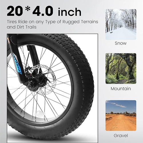 20 24 26 Inch Mountain Bike, 20 inch 7 Speeds Steel Kids Fat Tire Mountain Bike, 24 26 inch Aluminum Frame Boys Bike, Front Suspension Dual Disc Brake Teens Sport Bikes for Kids Boys Girls