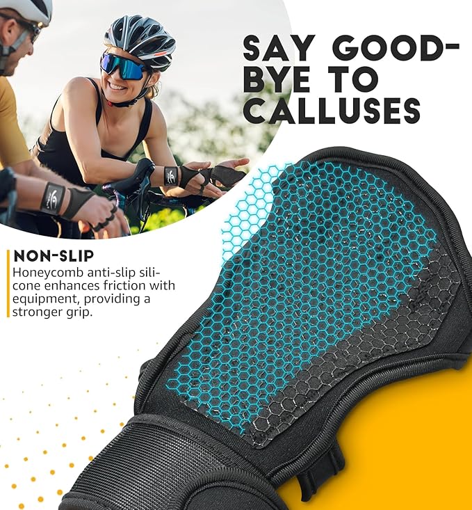 HiRui Ventilated Workout Gloves for Men Women, Built-in Wrist Wraps and Non-Slip Palm Silicone to Avoid Calluses, Exercise Gym Gloves for Training Powerlifting Weightlifting, Size : Small