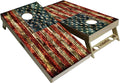 American Flag Series - Premium Cornhole Boards w Cupholders and a Handle - Includes 2 Regulation 4' x 2' Cornhole Boards w Premium Birch Plywood and 8 Cornhole Bags