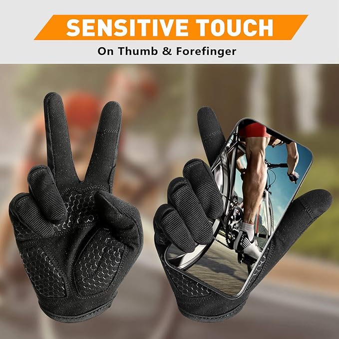 Full Fingers Workout Gloves for Women & Men - Gym Gloves with Extra Grip Foam Padding & Anti-Slip for Fitness, Training & Cycling