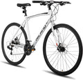 HH HILAND 700C Road Hybrid Bike, 21 speeds Bikes Urban City Commuter Bicycle with Disc Brake for Men Women Adult Comfortable Bicycle