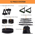 Boxing Resistance Bands MMA Boxing Training Equipment Gear with Handles/Ankle Cuff/Belt for Men,Shadow Boxing Accessories for Kicks Full Body Fitness Exercise Workout to Enhance Power/Speed/Agility