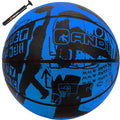 AND1 Street Art 27.5 Basketball : Youth Sized Rubber Streetball for Indoor and Outdoor Use, Deep Channel Construction and Durability, Ideal for Boys and Girls Ages 9-11, Includes 10” Pump