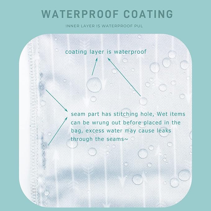 Wet Dry Bag Waterproof Reusable Wet Bag for Swimsuit, Travel, Beach, Pool, Bathing, Diapers, Dirty Yoga Gym Clothes Toiletries Daycare Organizer with Two Zippered Pockets (arrow line)