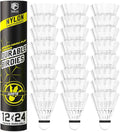 Badminton Birdies - Nylon Bedminton Shuttlecocks for Softball/Baseball Batting Training - Highly Stable & Durable Shuttle Balls for Indoor and Outdoor Matches