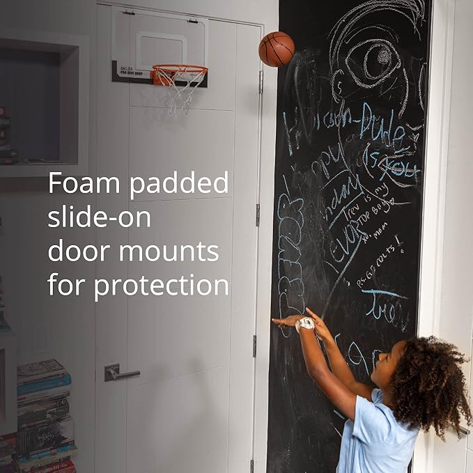 SKLZ Pro Mini Indoor Basketball Hoop - Over The Door – Portable - Great For Home, Dorms, Offices, and Gifts