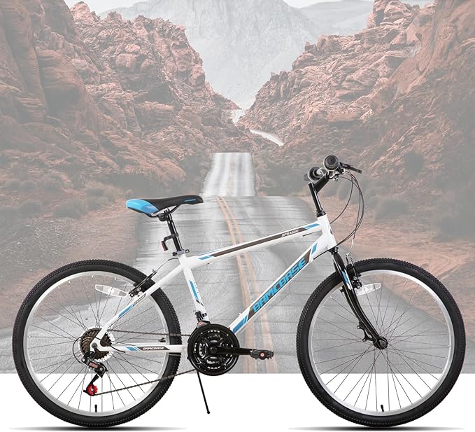 Hiland Adult 26 Inch Mountain Bike, Mens and Womens Bicycle with 21 Speed, High-Carbon Steel Frame Mountain Bicycle, Sport MTB for Men Women