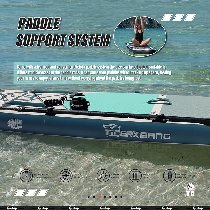 Inflatable Paddle Board with Premium SUP Board Accessories, Allround Paddle Boards for Adults/Kids,Stand Up Paddle Board Defender Collection