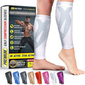 BLITZU Calf Compression Sleeve for Men & Women Footless Compression Socks Support Runners Leg Sleeve Shin Splints Pain Relief